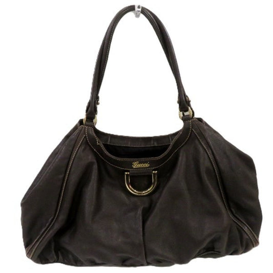 Gucci Brown Leather Handbag Tote Bag ()