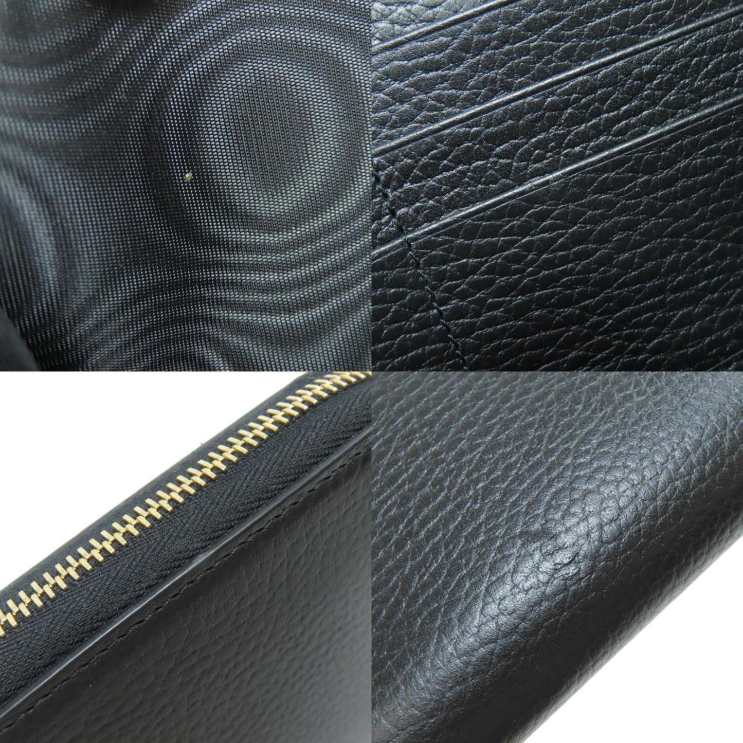Gucci Black Leather Long Wallet (Bi-Fold)