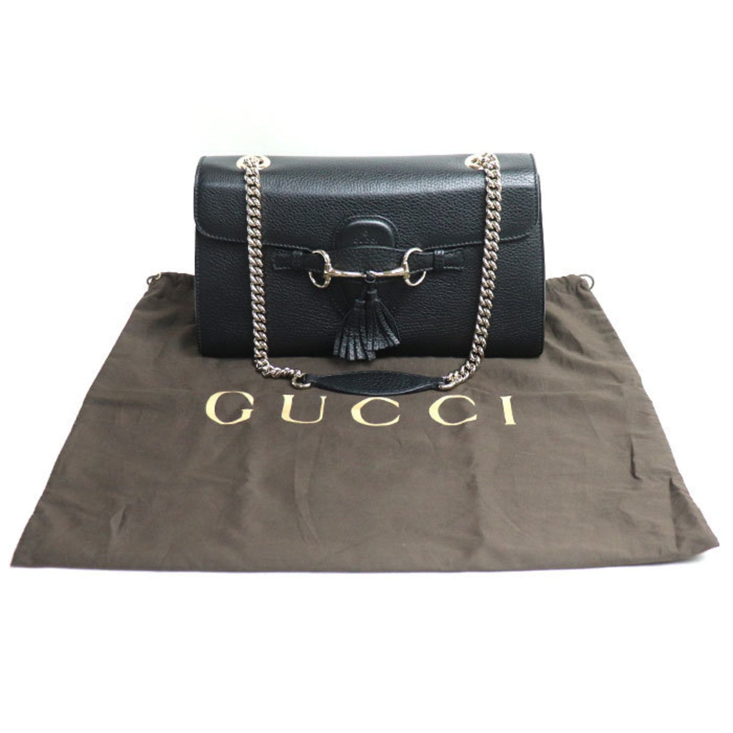 Gucci Black Leather Shoulder Bag