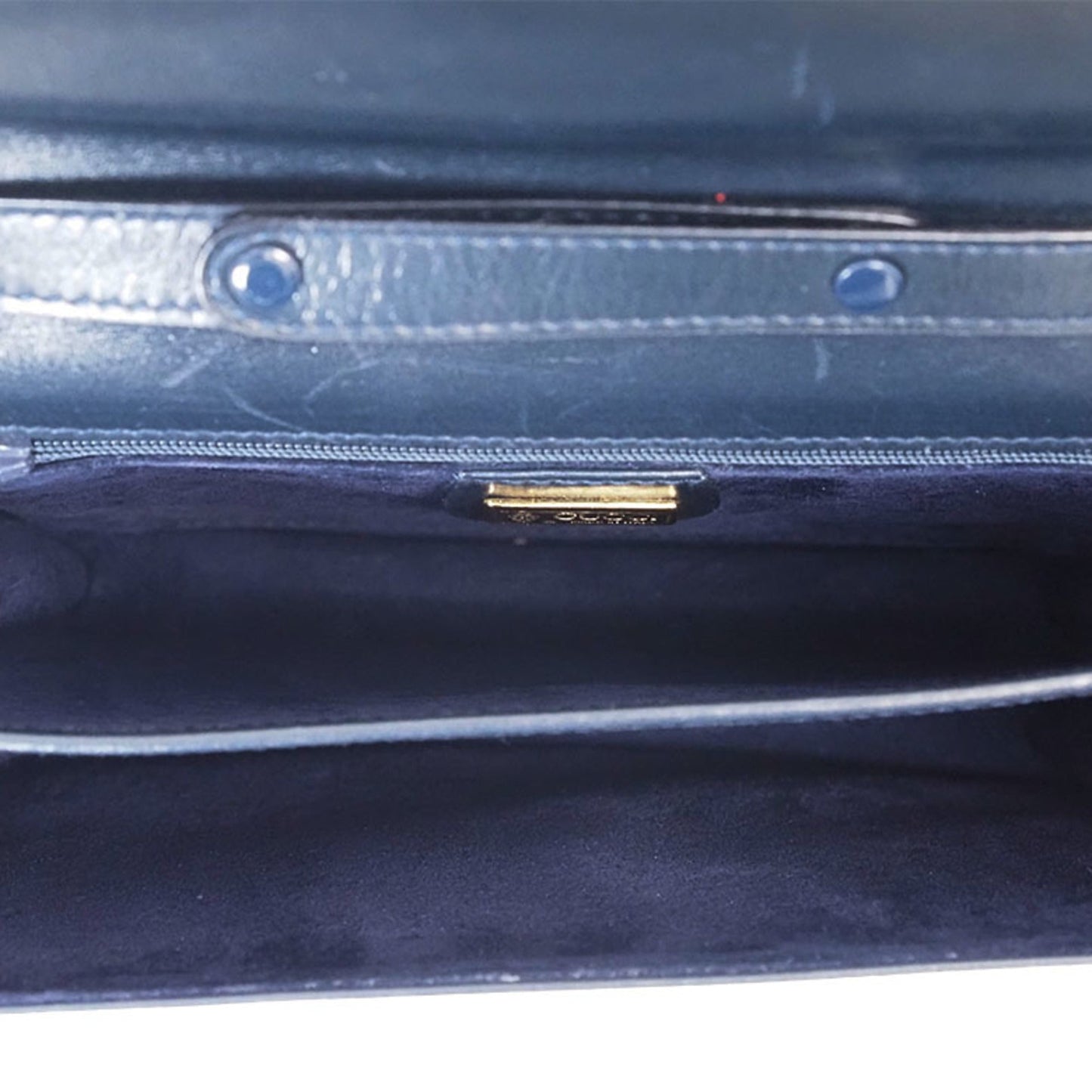 Gucci Navy Leather Shoulder Bag