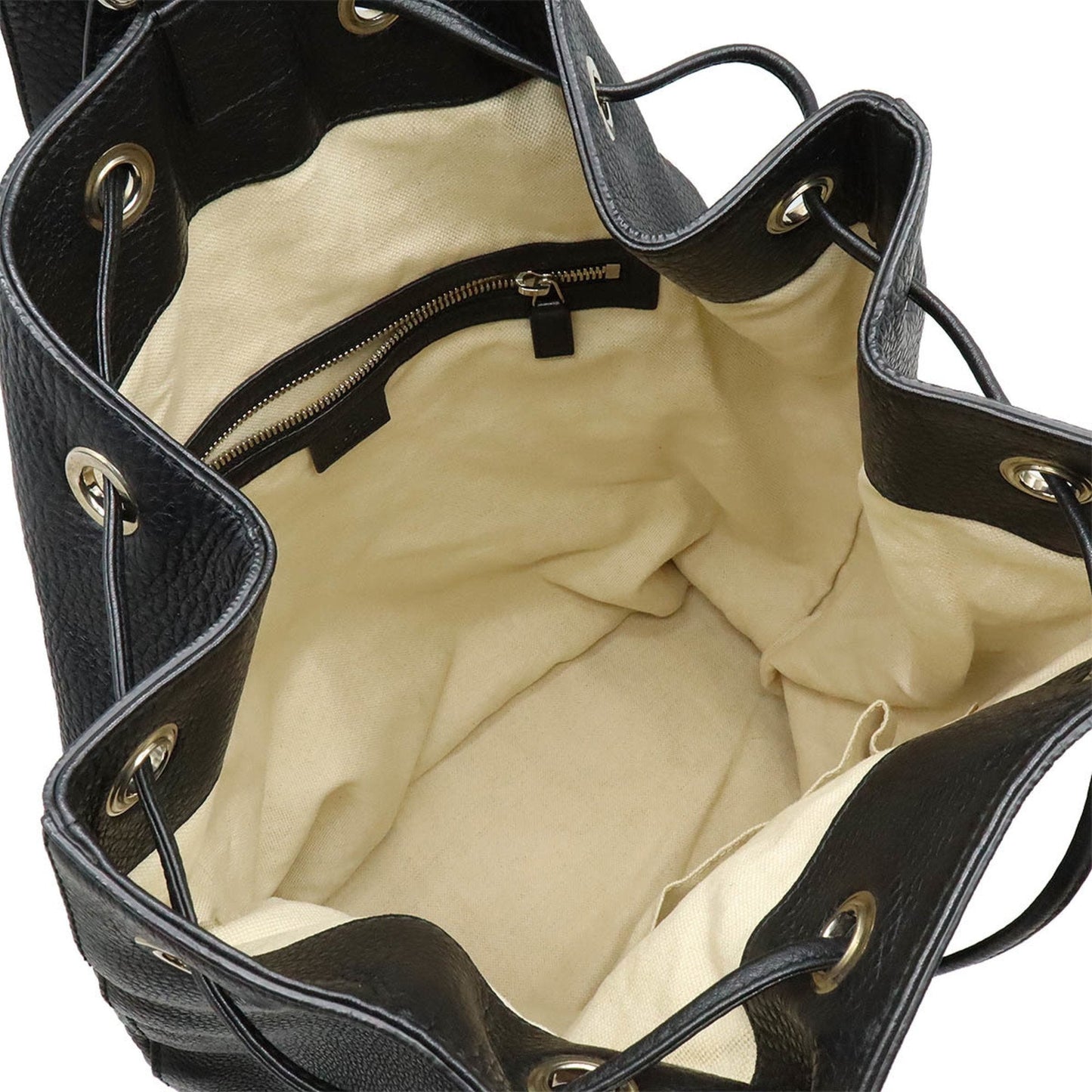 Gucci Black Leather Backpack