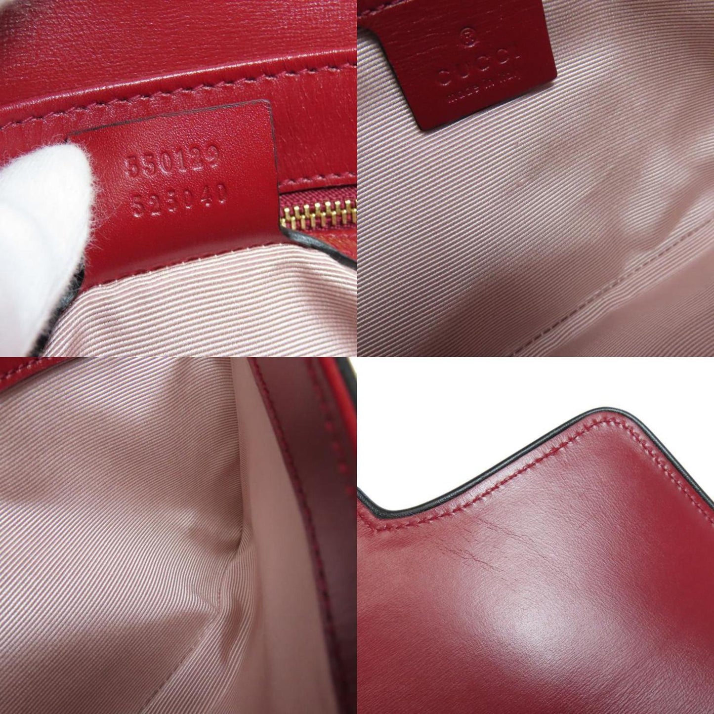 Gucci Red Color Leather Shoulder Bag