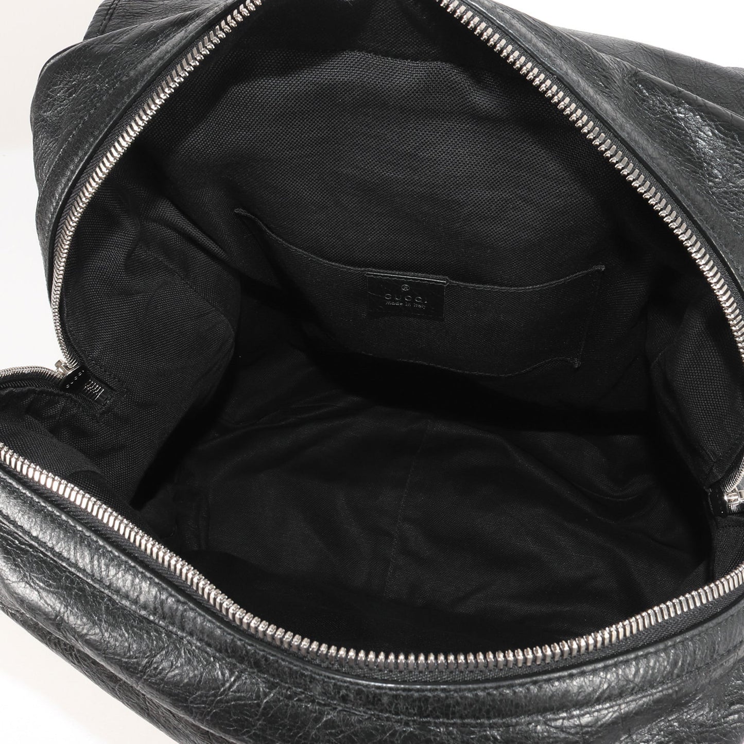 Gucci Black Leather Backpack