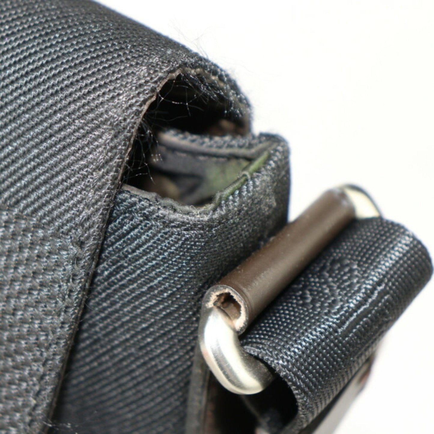 Louis Vuitton Black Damier Canvas Leather Messenger Bag Shoulder Bag