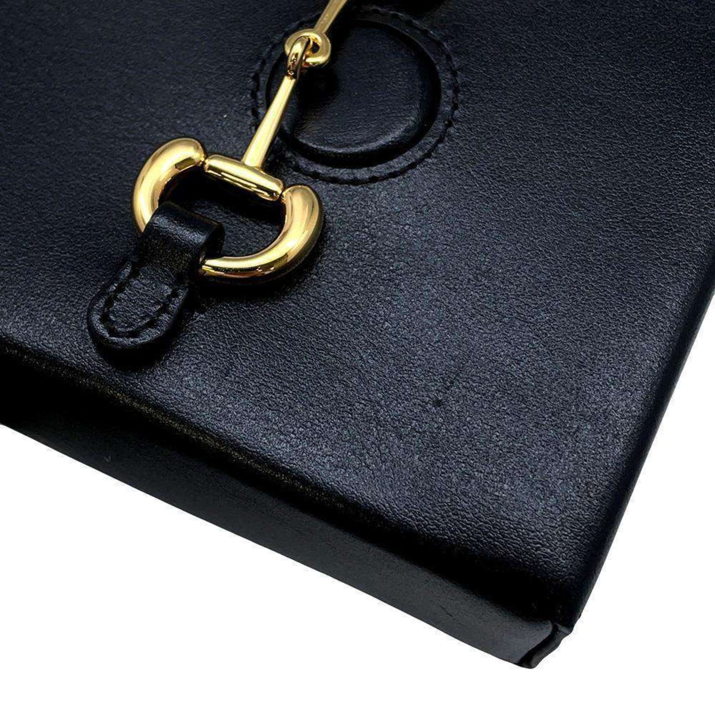 Gucci Horsebit Black Leather Shoulder Bag
