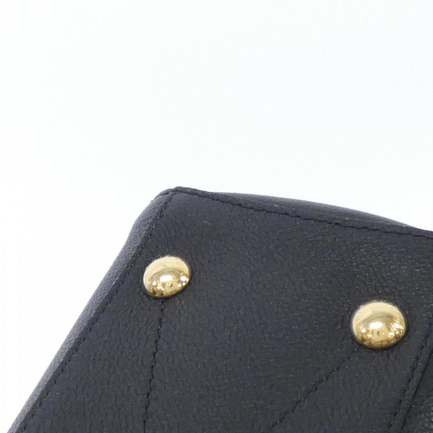 Louis Vuitton Beige Black Leather Handbag Shoulder Bag