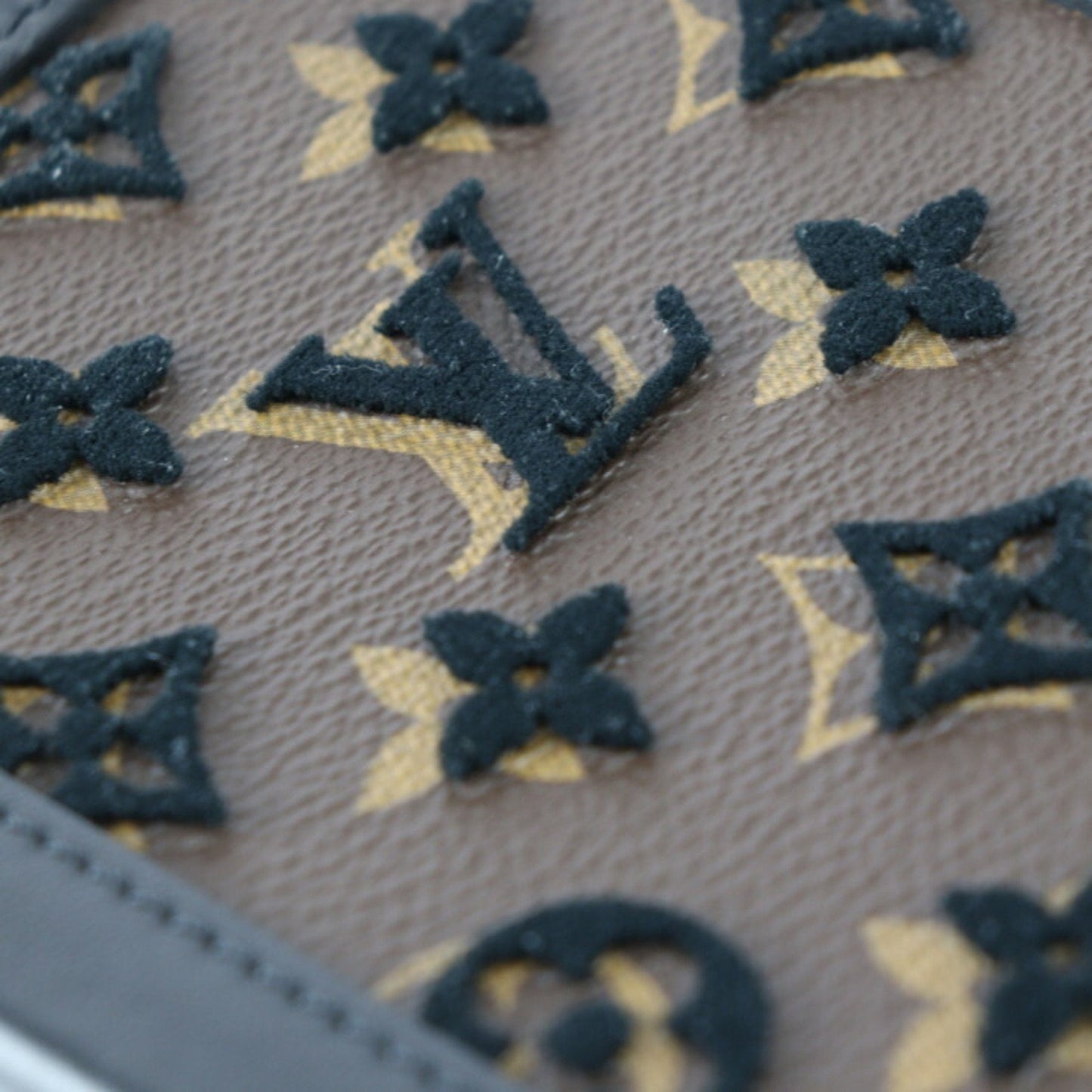 Louis Vuitton Black Brown Monogram Leather Shoulder Bag