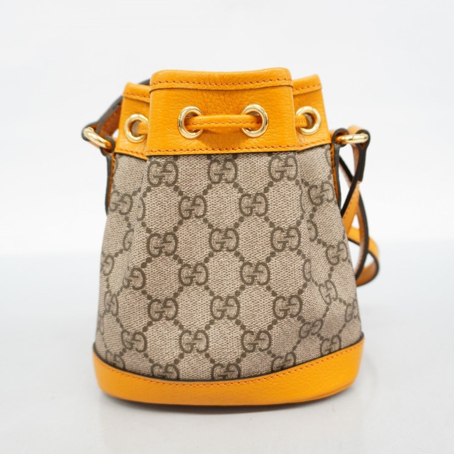 Gucci Brown Yellow Pvc Leather Shoulder Bag
