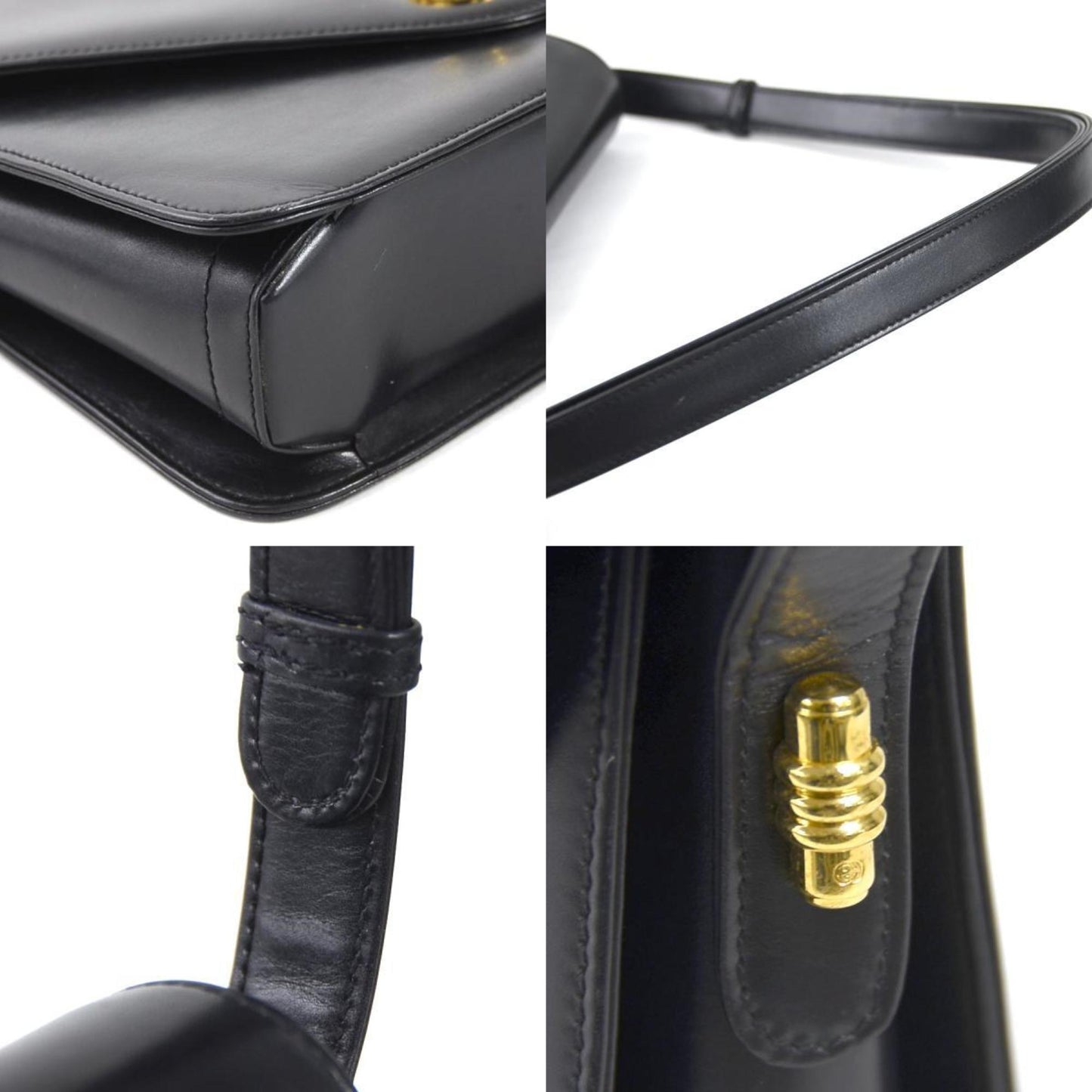Gucci Black Leather Shoulder Bag