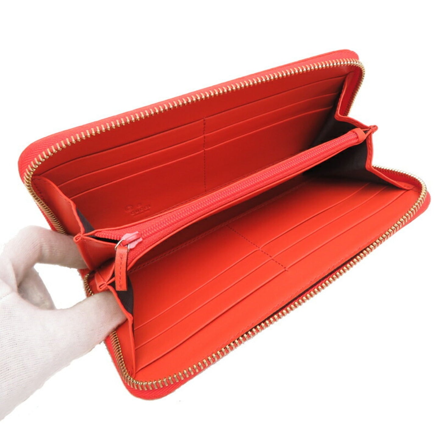 Gucci Orange Leather Wallet (Bi-Fold)