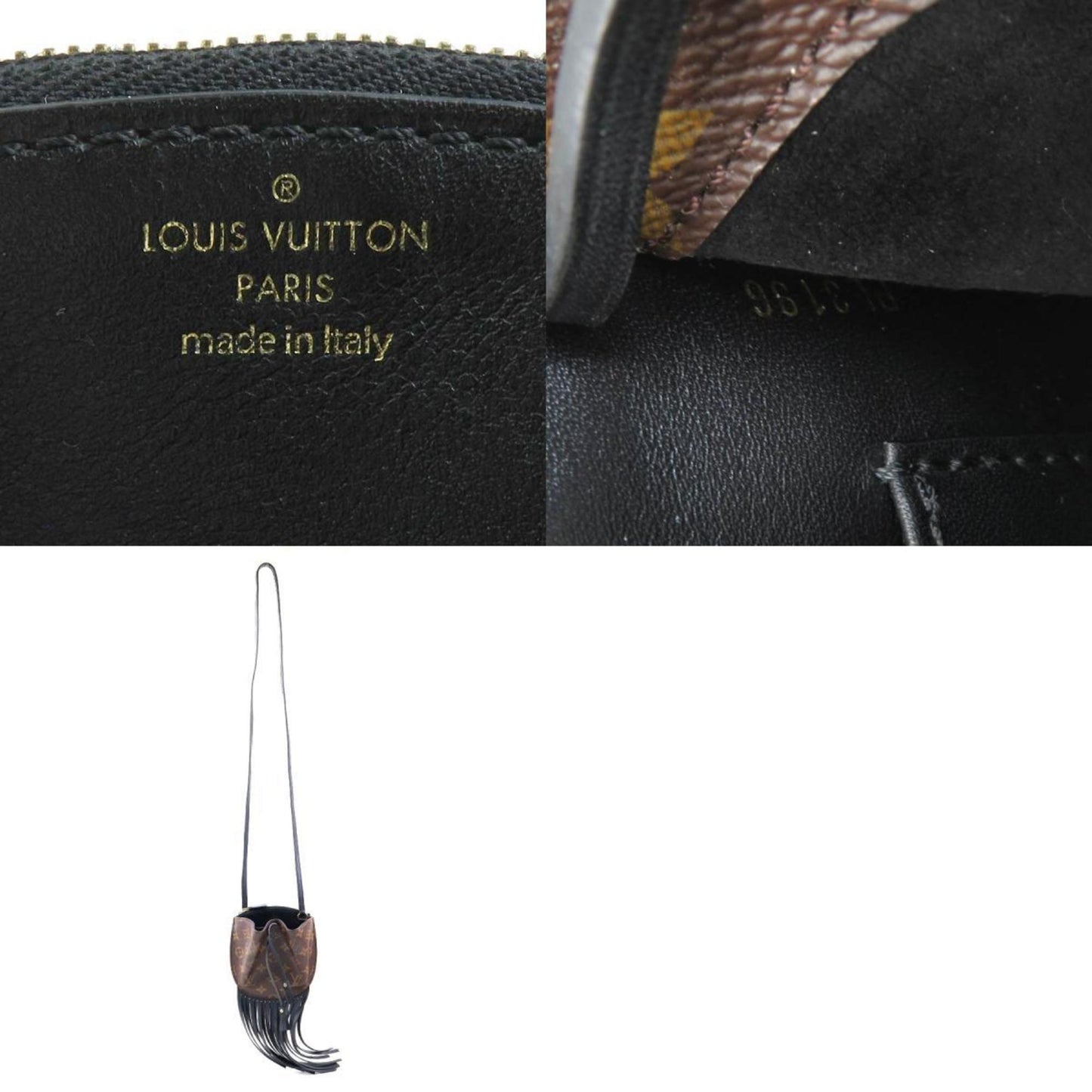 Louis Vuitton Black Brown Monogram Monogram Leather Shoulder Bag