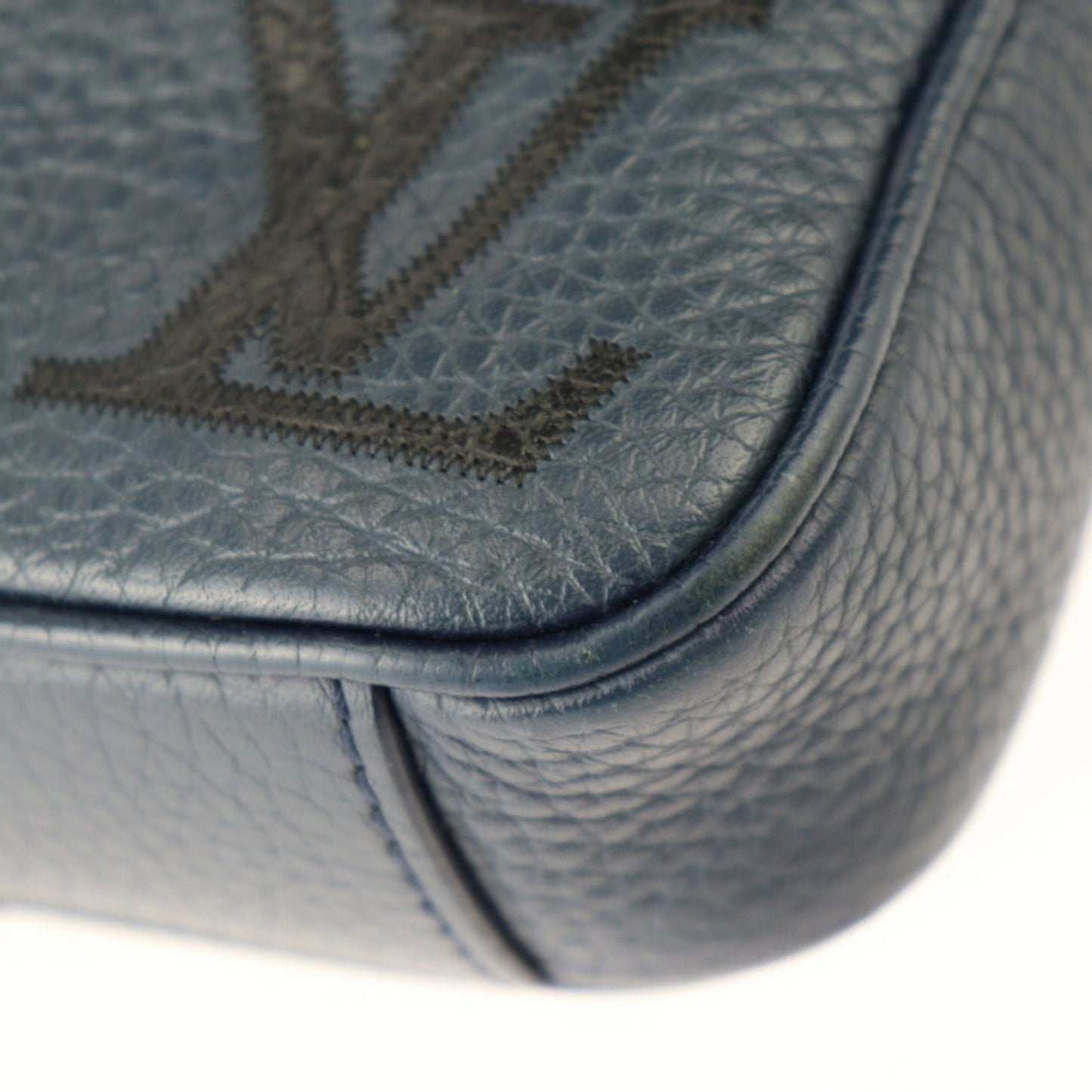 Louis Vuitton Navy Leather Messenger Bag Pochette Shoulder Bag