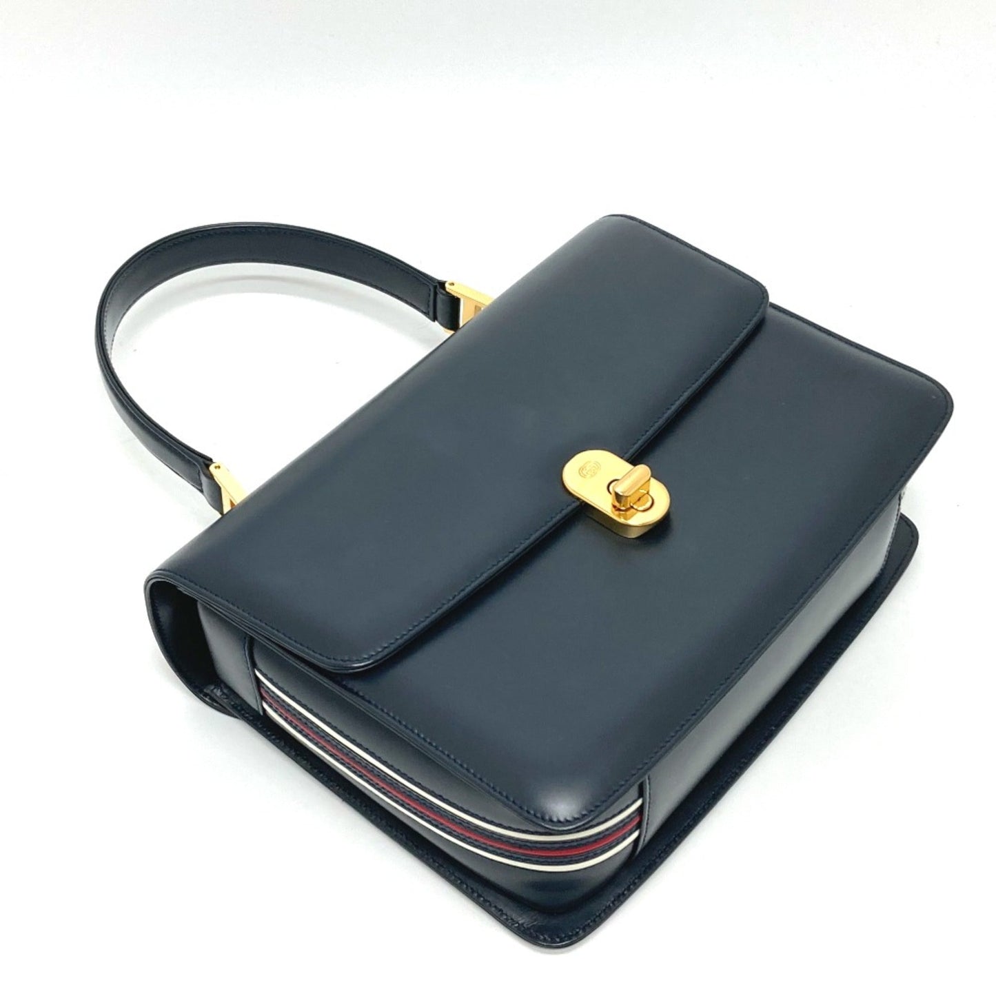 Gucci Navy Leather Handbag