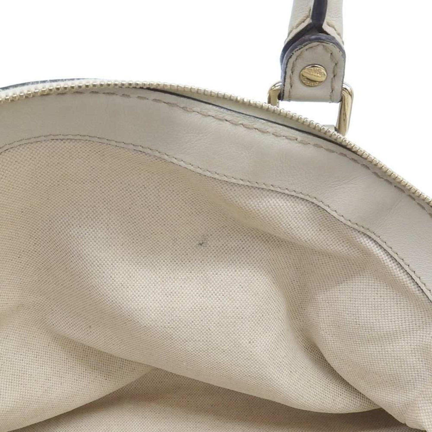 Gucci Gg Canvas Beige Gg Canvas Leather Handbag Tote Bag