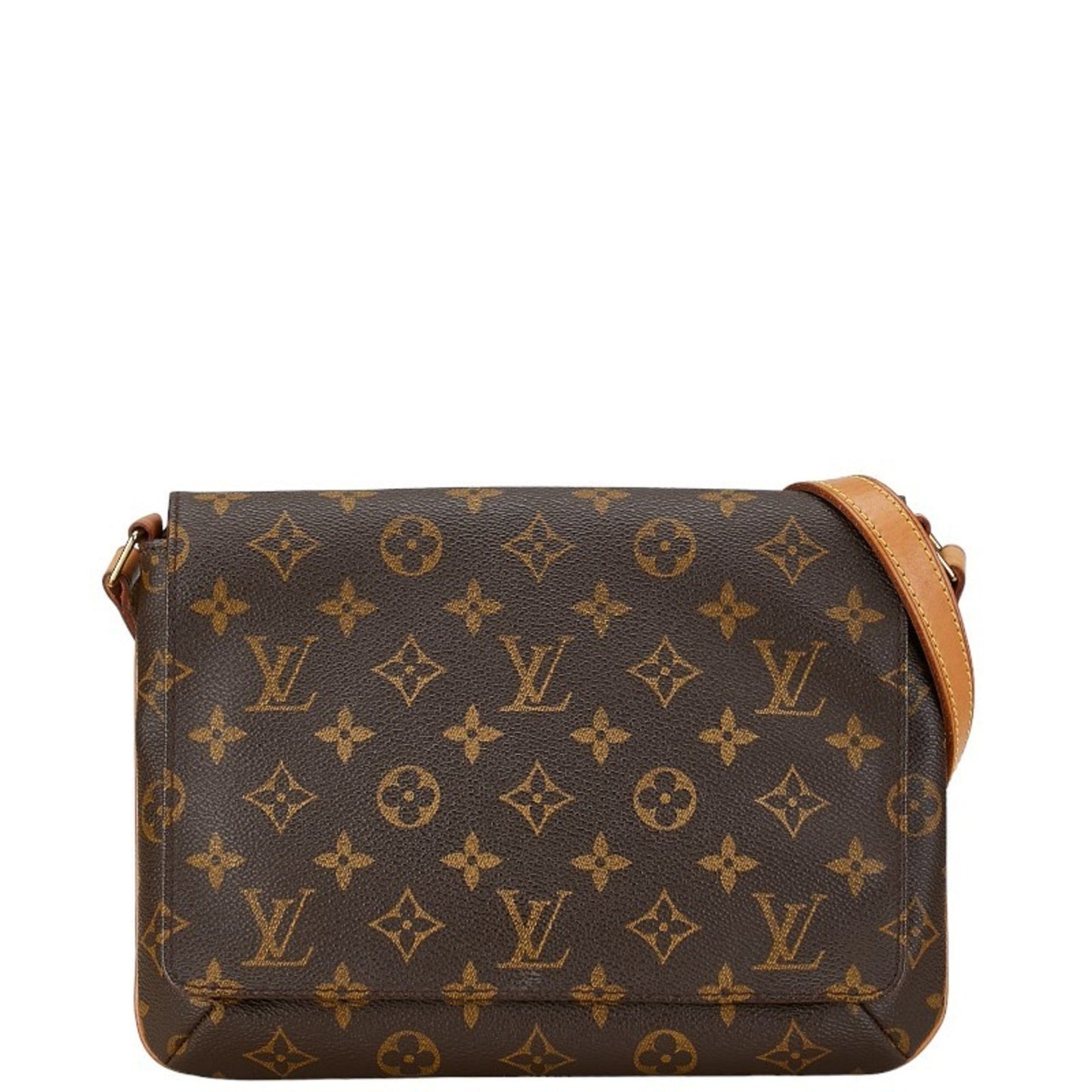 Louis Vuitton Brown Pvc Leather Handbag Shoulder Bag ()