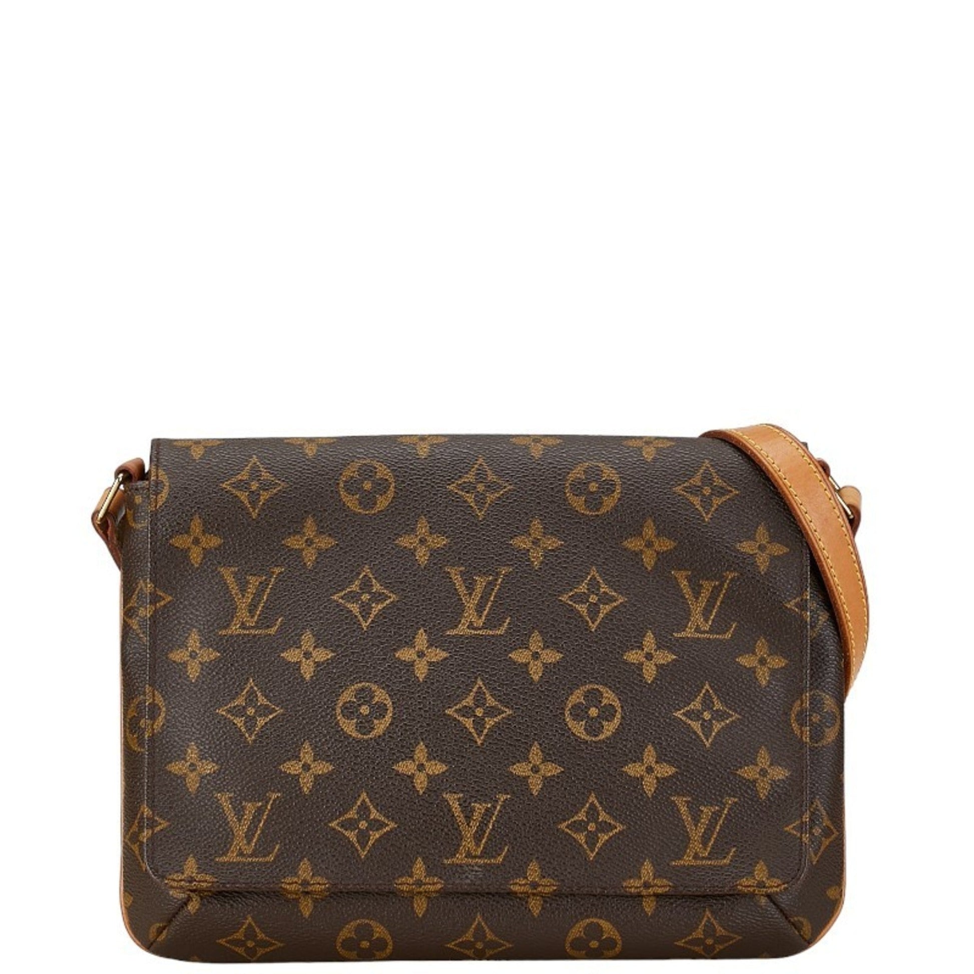 Louis Vuitton Brown Pvc Leather Handbag Shoulder Bag ()