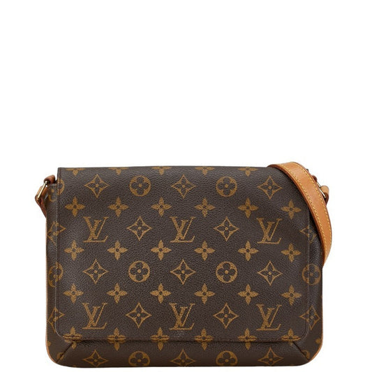 Louis Vuitton Brown Pvc Leather Handbag Shoulder Bag ()