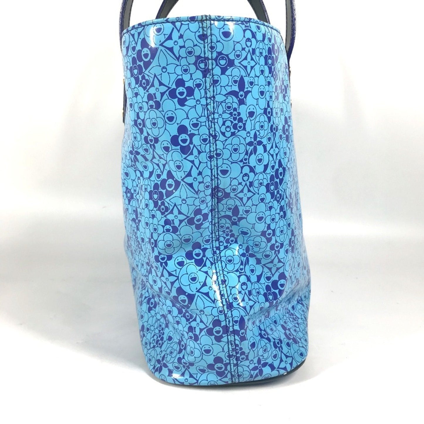 Louis Vuitton Blue Pvc Leather Shoulder Bag Tote Bag
