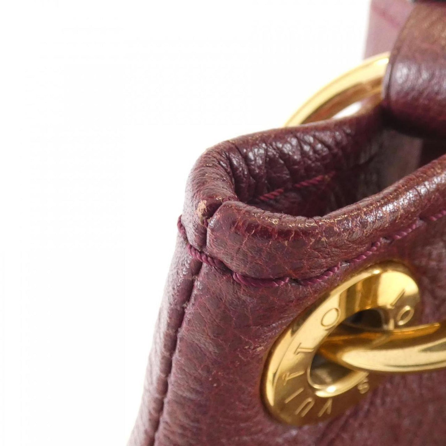 Louis Vuitton Flamme Red Color Leather Shoulder Bag