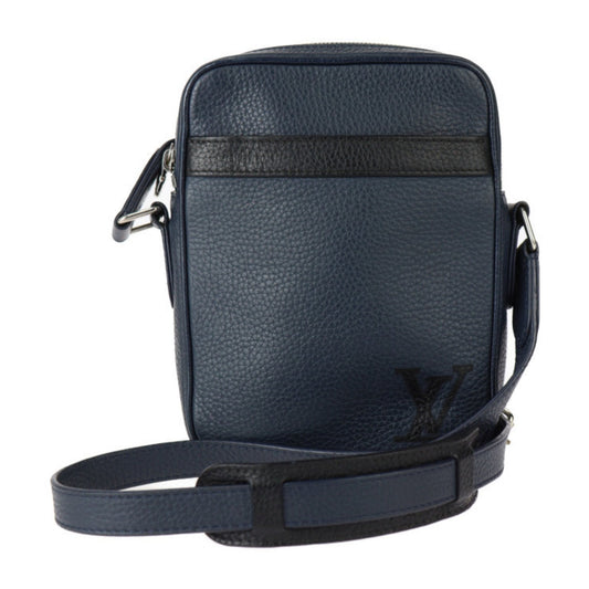 Louis Vuitton Navy Leather Messenger Bag Pochette Shoulder Bag ()