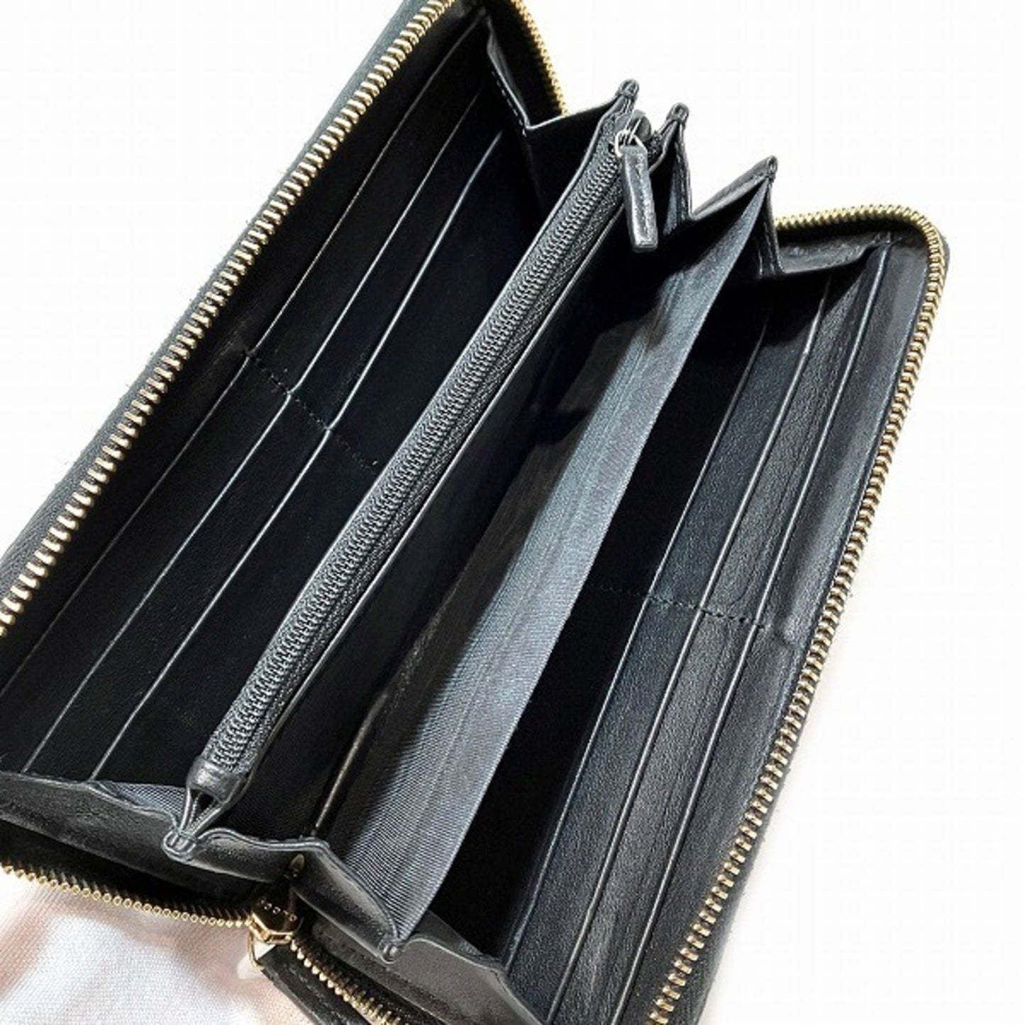 Gucci Guccissima Black Leather Long Wallet (Bi-Fold)