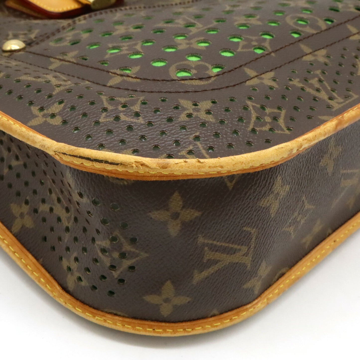 Louis Vuitton Black Green Monogram Vert Monogram Perforated Shoulder Bag