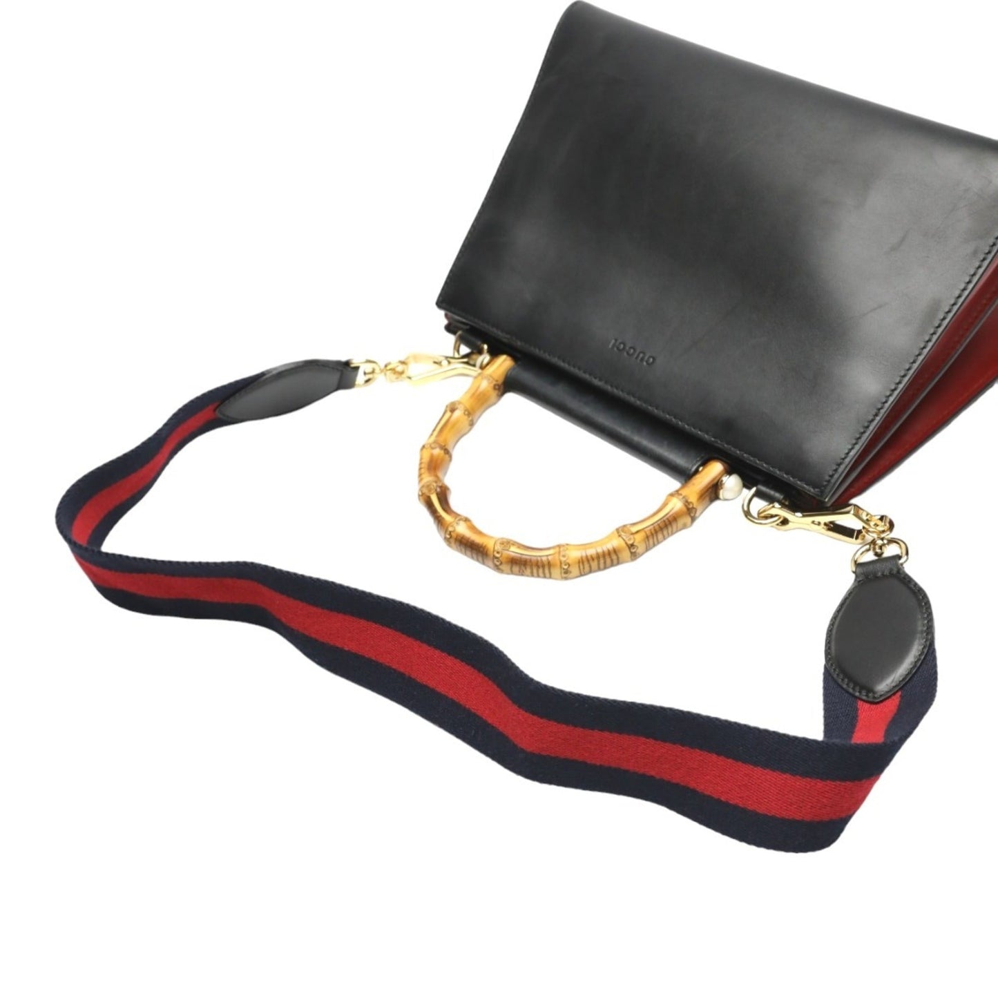 Gucci Bamboo Black Leather Handbag