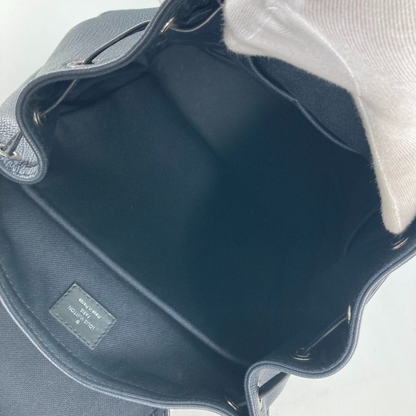 Louis Vuitton Navy Leather Backpack
