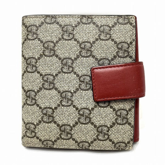 Gucci Gray Red Color Leather Pvc Wallet (Bi-Fold) ()