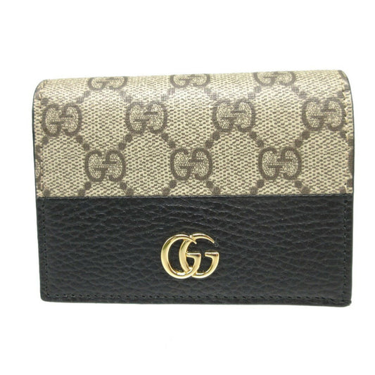 Gucci Beige Black Gg Supreme Wallet (Bi-Fold) ()