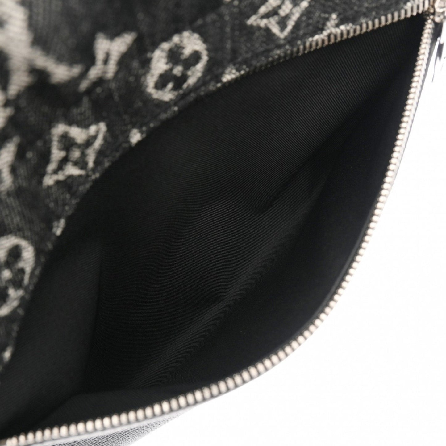 Louis Vuitton Black Denim Canvas Leather Shoulder Bag