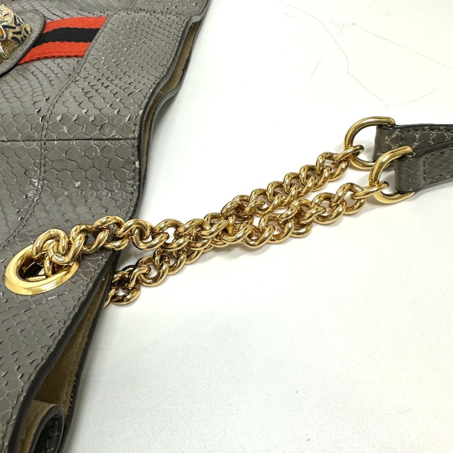 Gucci Gray Leather Tote Bag