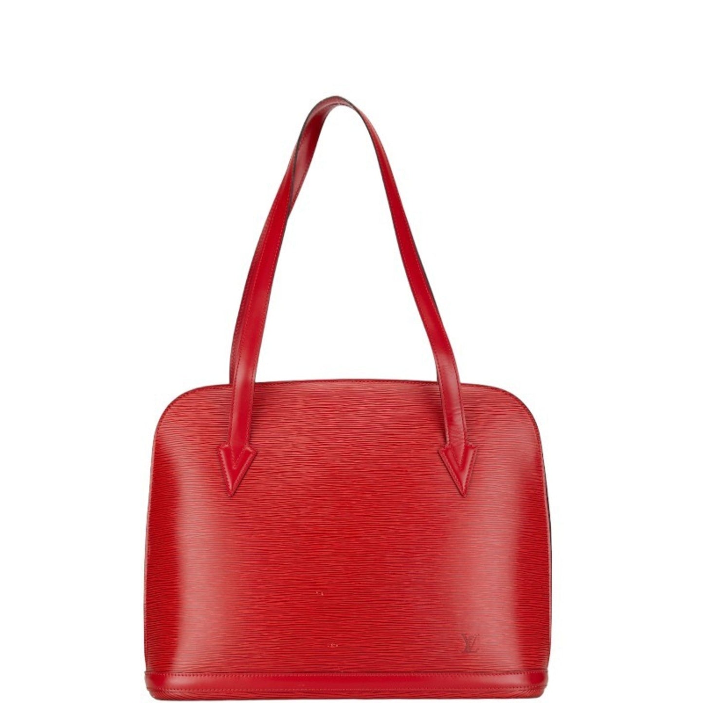 Louis Vuitton Castilian Red Leather Shoulder Bag Tote Bag ()