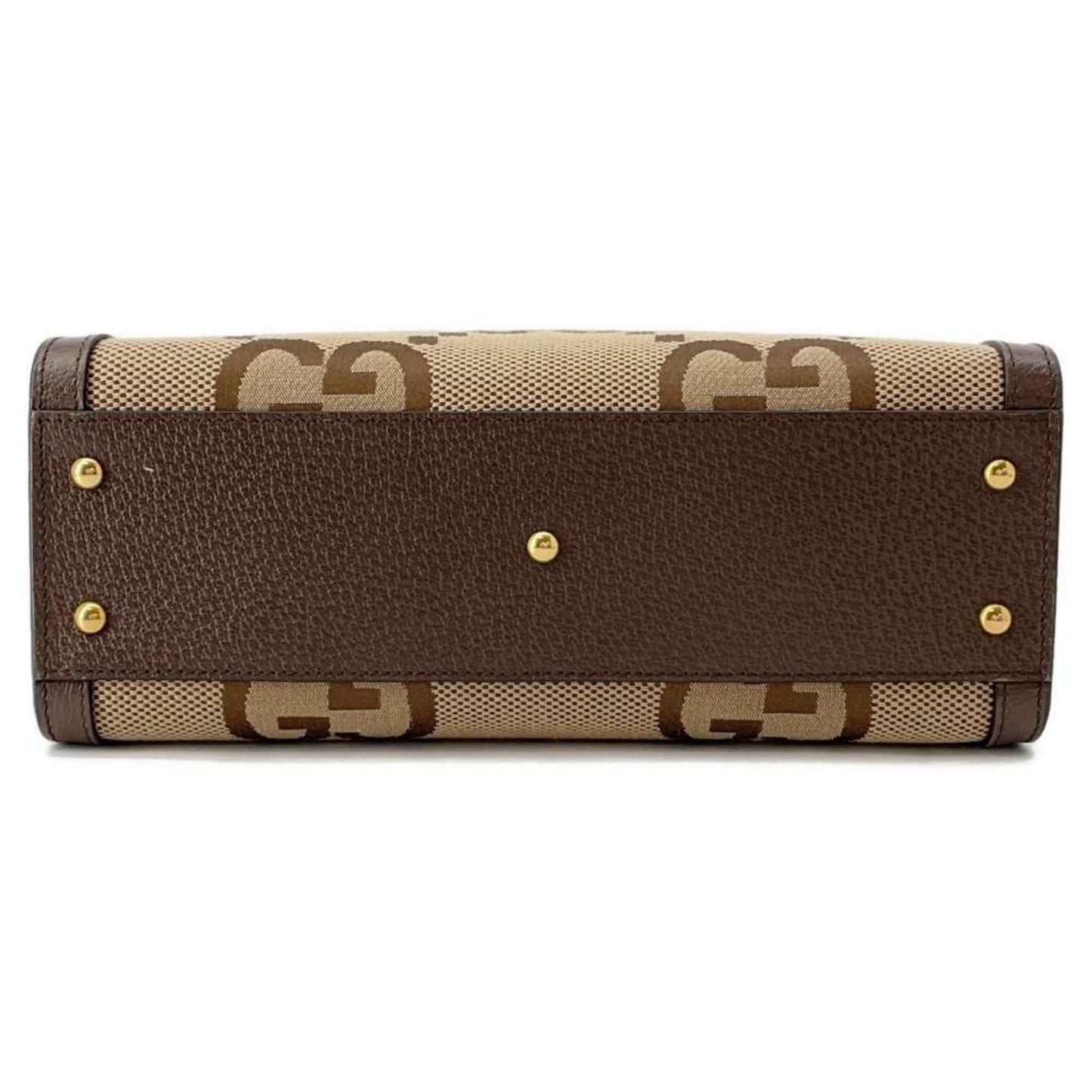 Gucci Beige Brown Canvas Leather Shoulder Bag Tote Bag