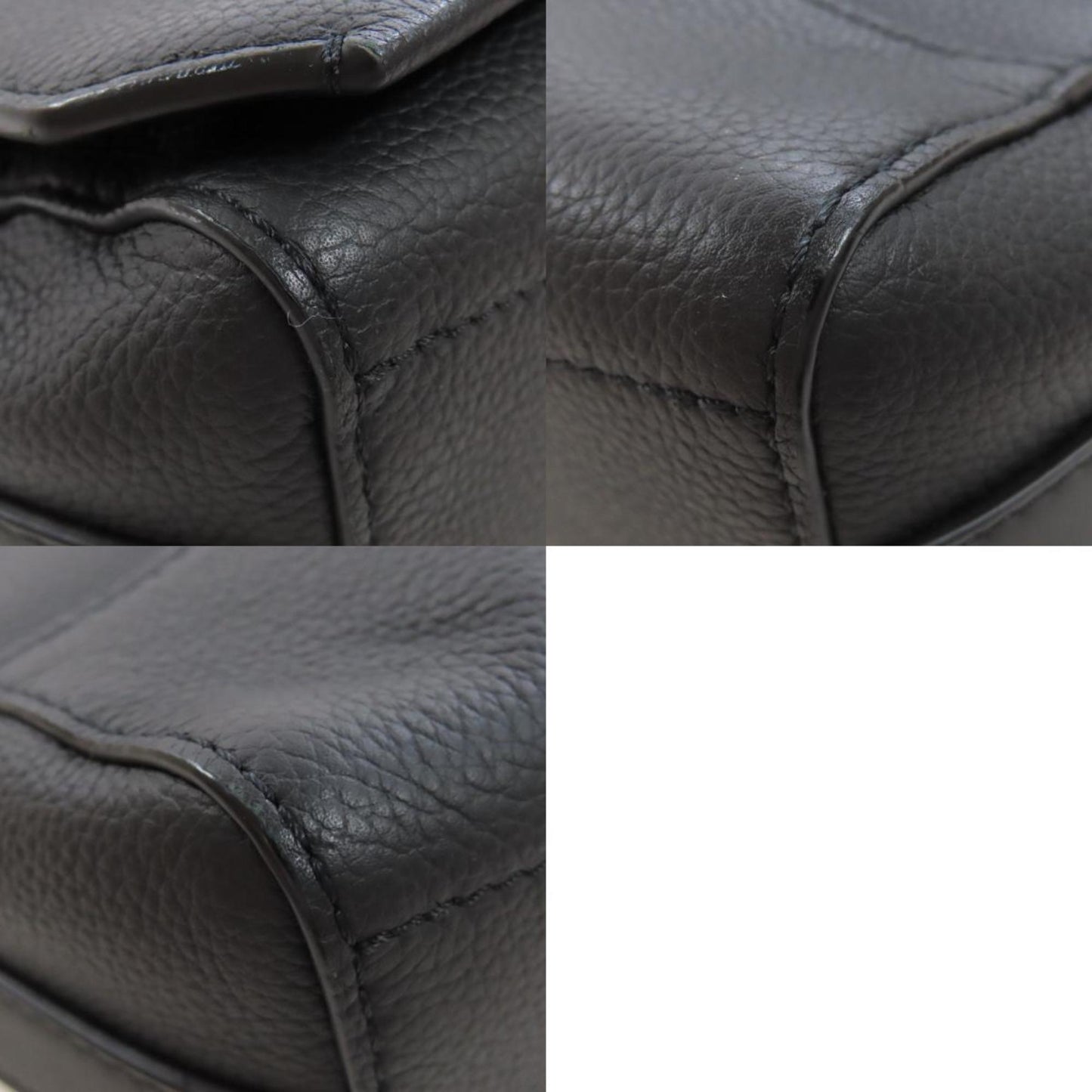 Louis Vuitton Black Leather Shoulder Bag