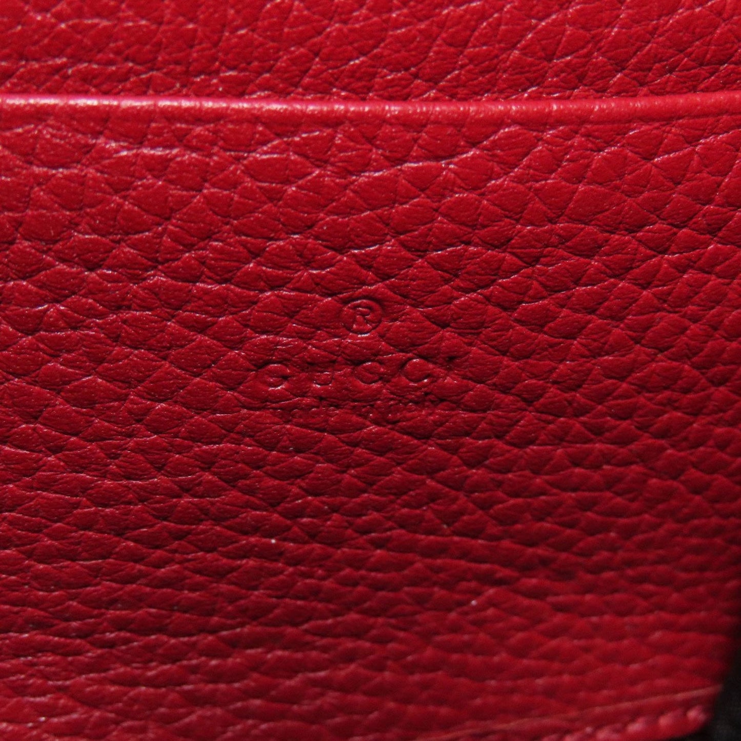 Gucci Red Color Leather Chain/Shoulder Wallet