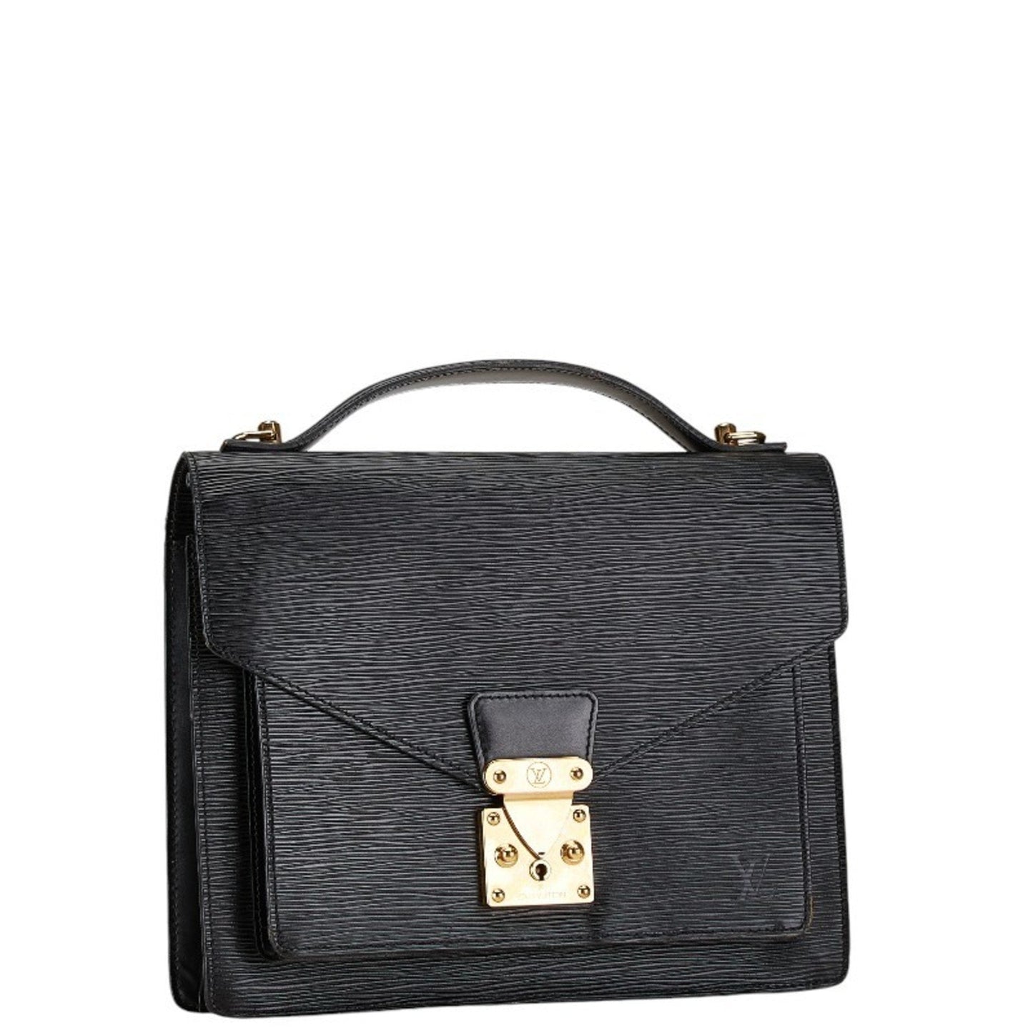 Louis Vuitton Black Noir Epi Leather Handbag Shoulder Bag