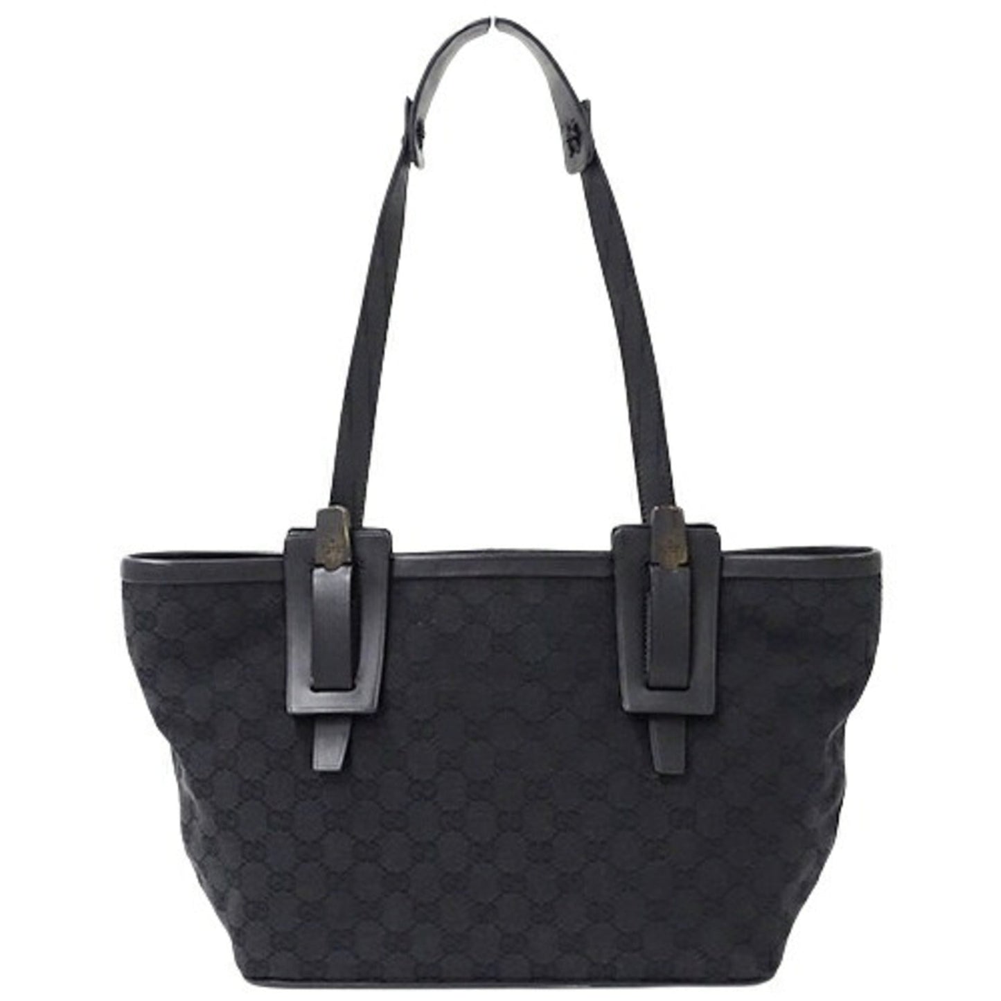 Gucci Black Gg Canvas Shoulder Bag Tote Bag