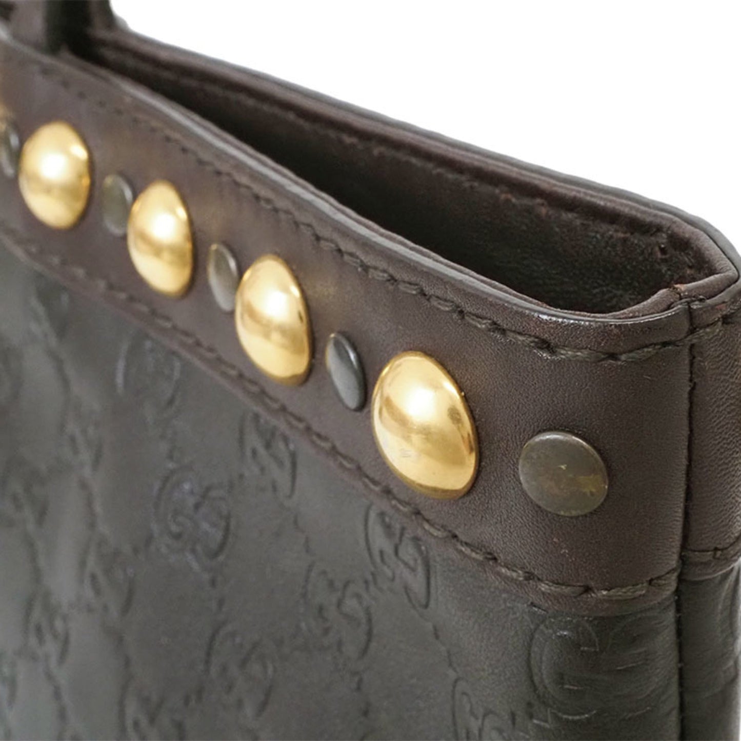 Gucci Guccissima Brown Leather Shoulder Bag Tote Bag