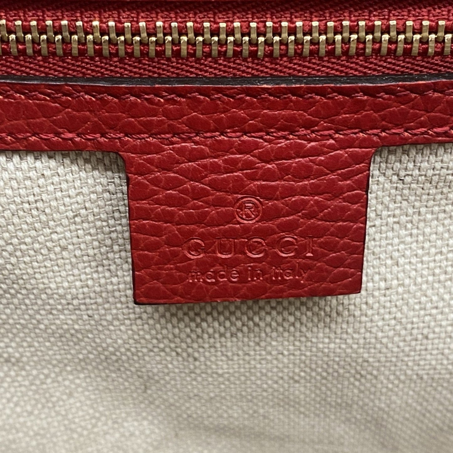 Gucci Pink Red Color Leather Handbag