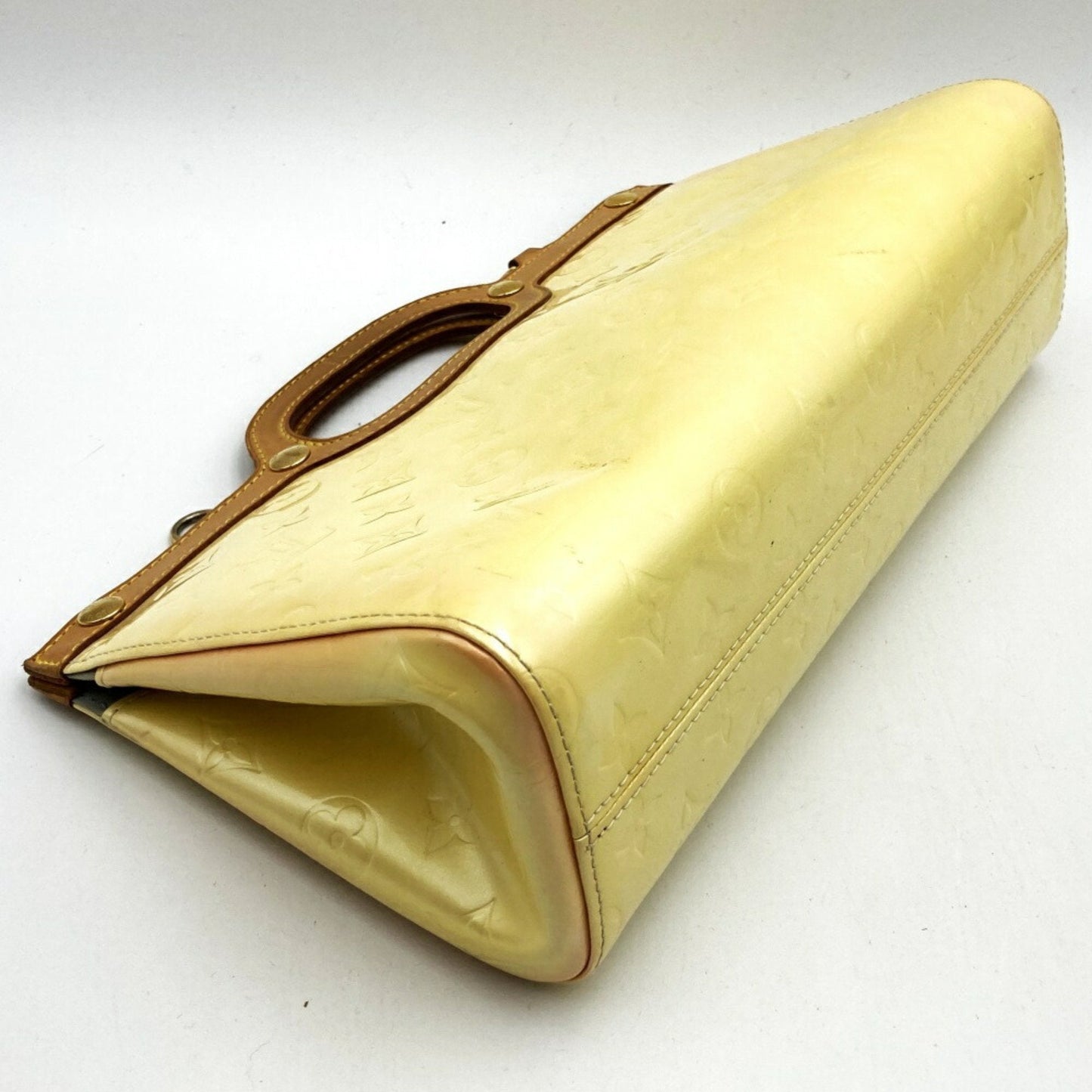 Louis Vuitton Gold Yellow Monogram Vernis Leather Handbag Shoulder Bag