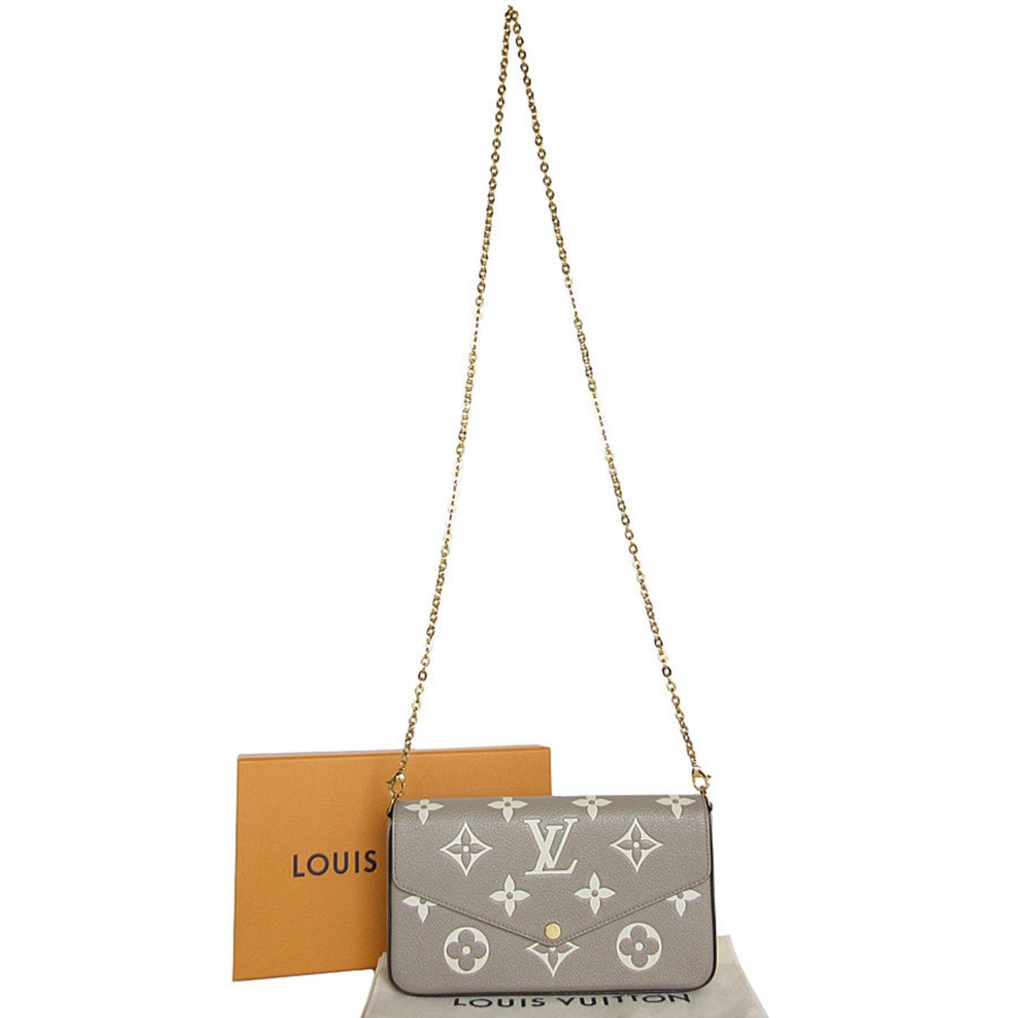 Louis Vuitton Grayish Monogram Empreinte Pochette Shoulder Bag
