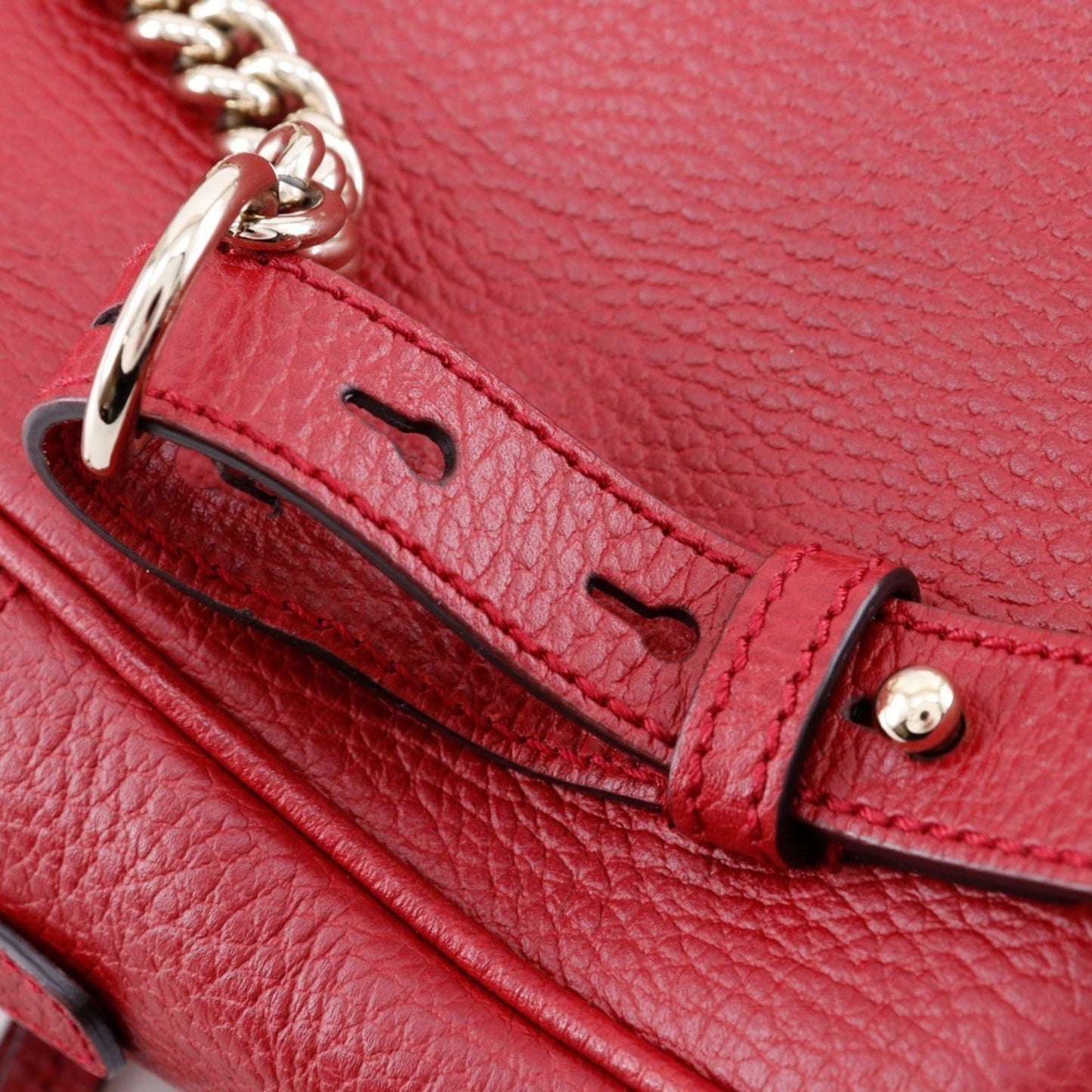 Gucci Red Color Leather Backpack