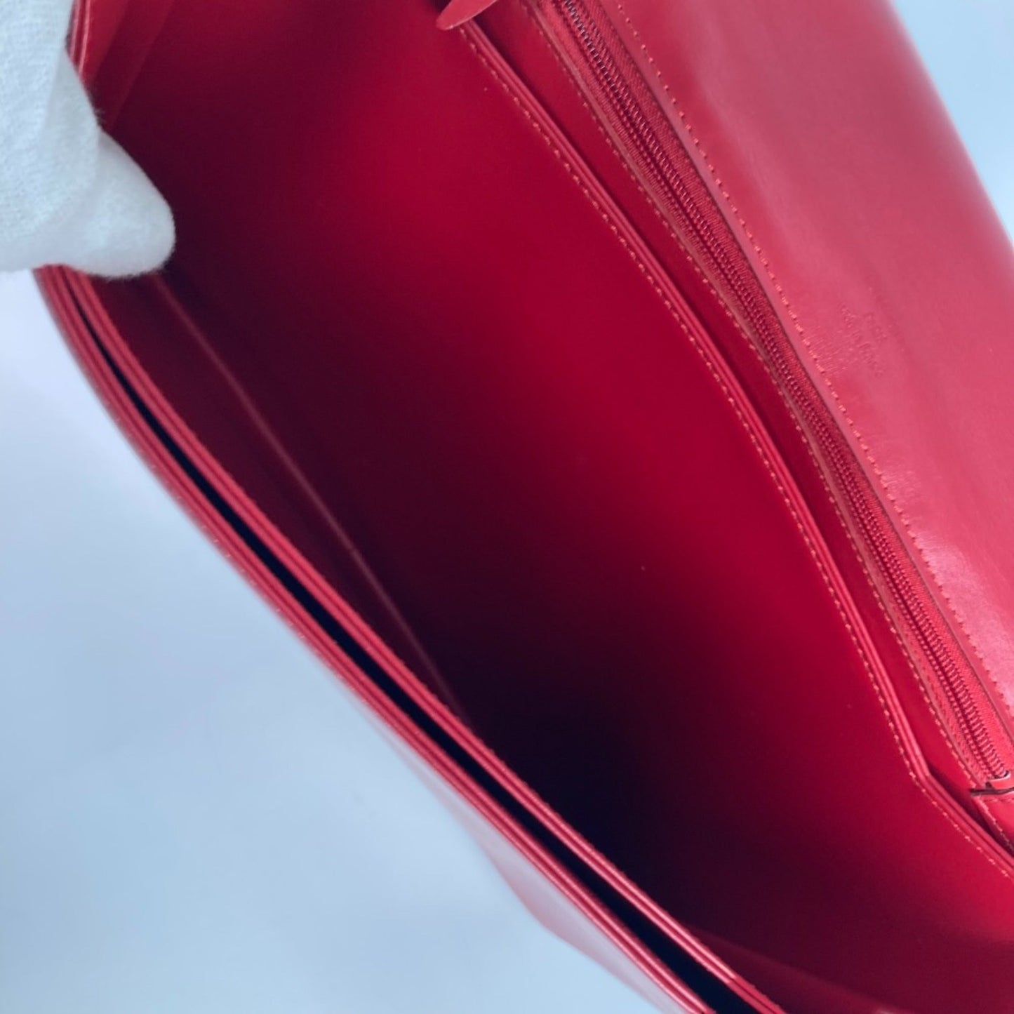 Louis Vuitton Red Leather Shoulder Bag