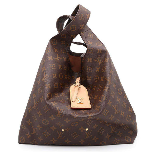 Louis Vuitton Brown Monogram Pouch Shoulder Bag Tote Bag ()