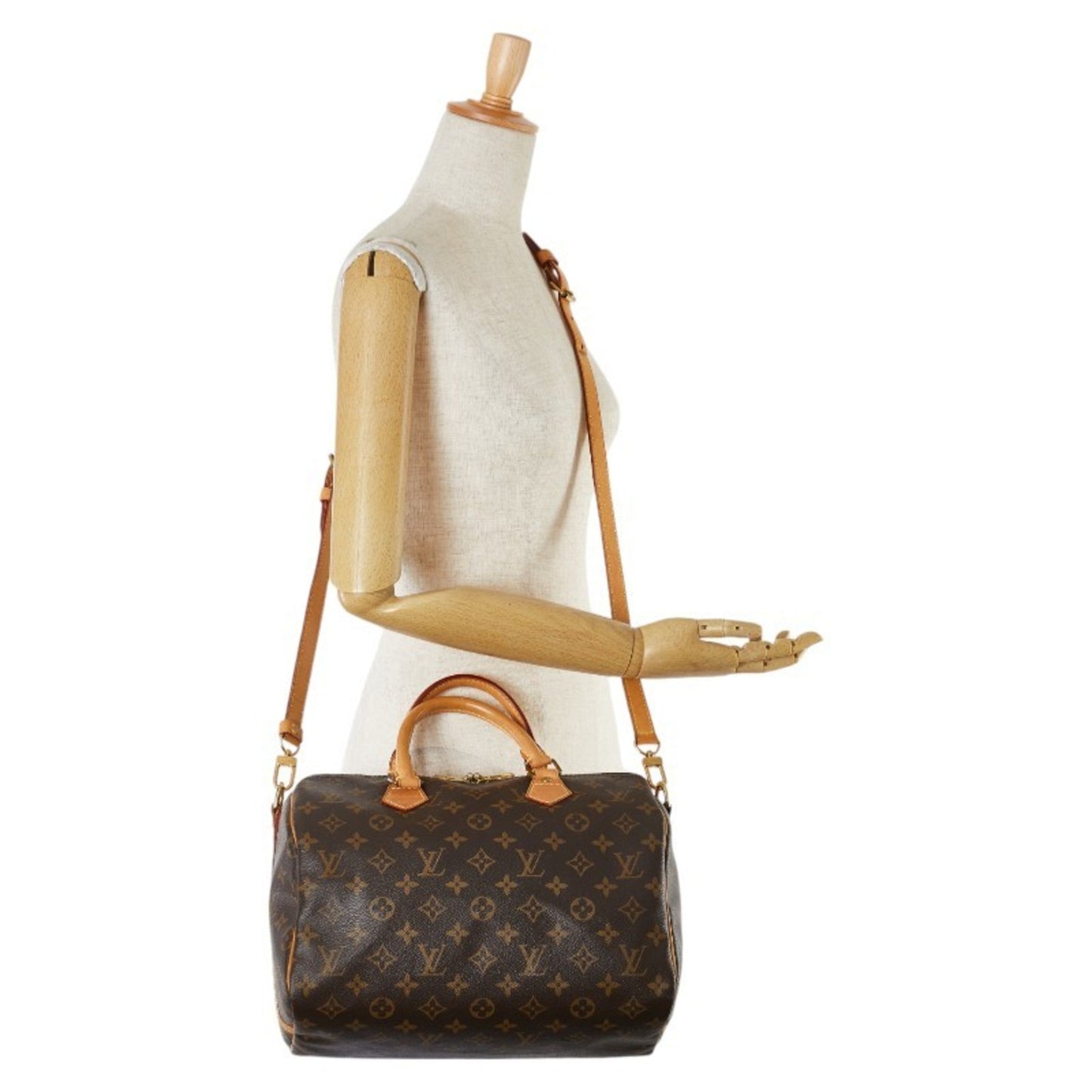 Louis Vuitton Brown Pvc Leather Handbag Shoulder Bag