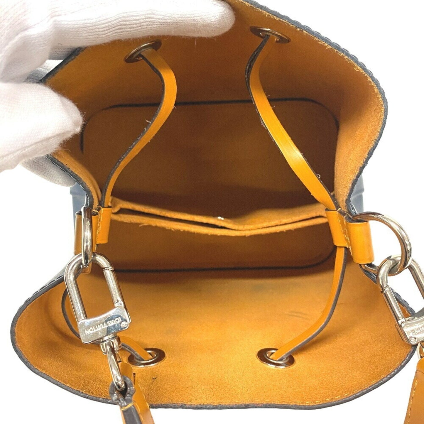 Louis Vuitton Navy Leather Handbag Shoulder Bag