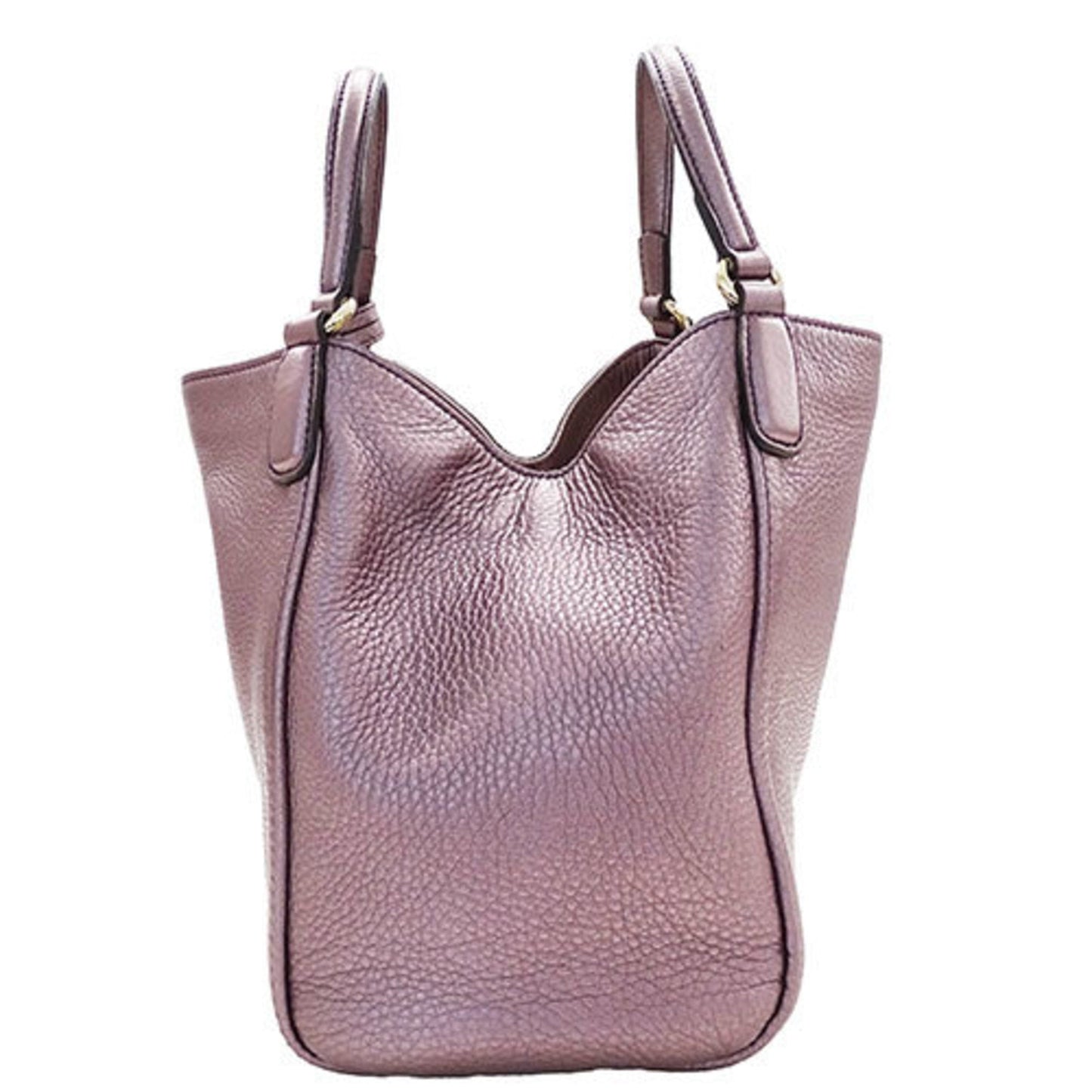 Gucci Metallic Purple Leather Handbag Shoulder Bag