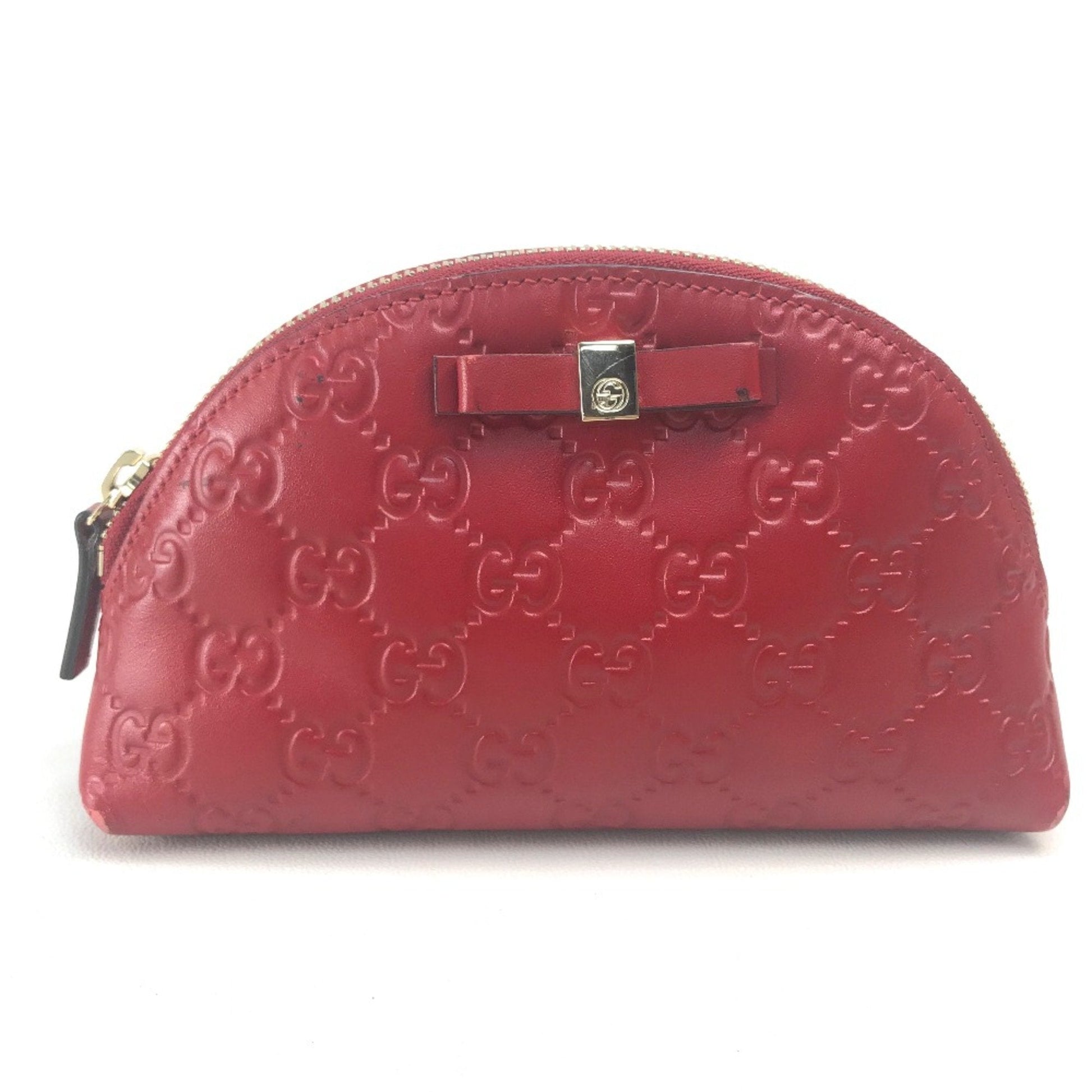 Gucci Red Leather Pouch ()