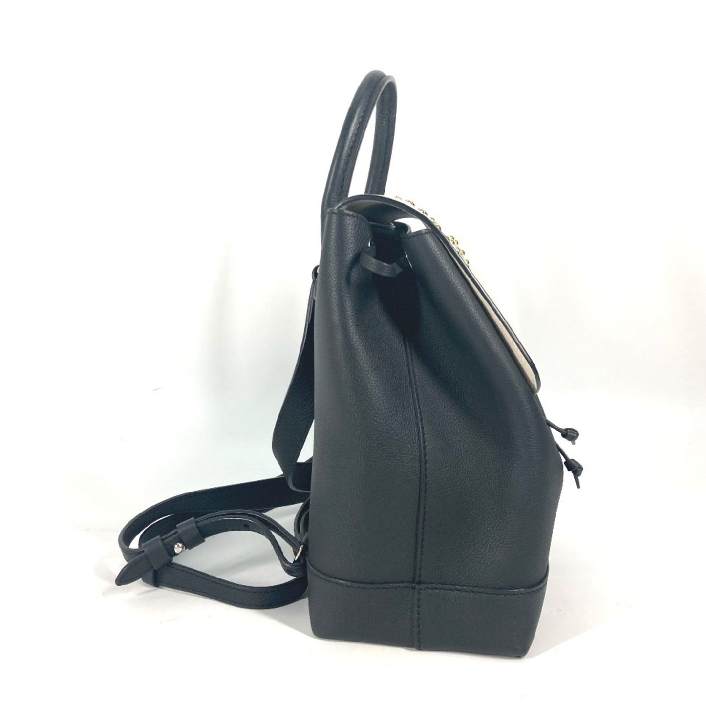 Louis Vuitton Black White Leather Backpack